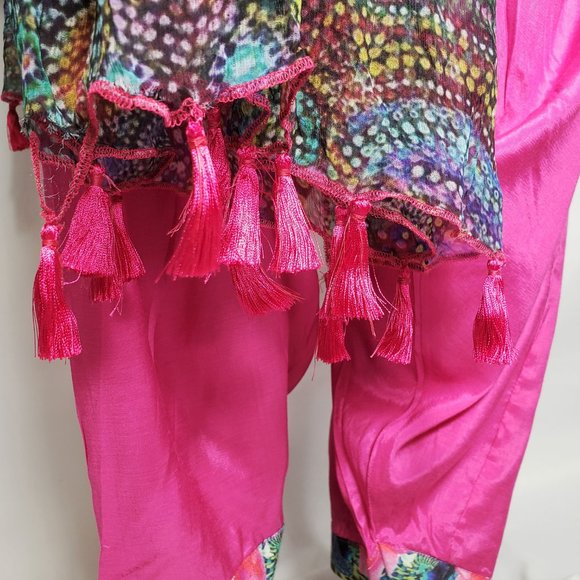 Almirah Junaid Jamshed Pakistani Viscose Chiffon Ready-Made Shalwar Kameez Suit - Picture 16 of 16